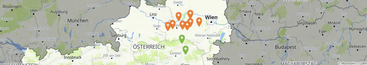 Kartenansicht für Apotheken-Notdienste in der Nähe von Schwarzenbach an der Pielach (Gemeinde, Niederösterreich) (73)
